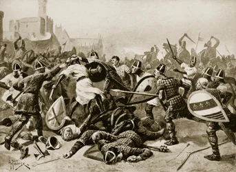Stephen Taken Prisoner at the Battle of Lincoln, Illustration from 